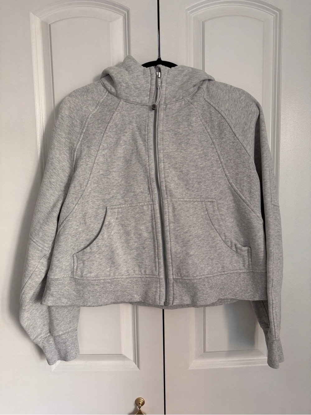lululemon athletica Oversized Full-Zip Scuba in Heathered Core Ultra Light Gray - Picture 3 of 6